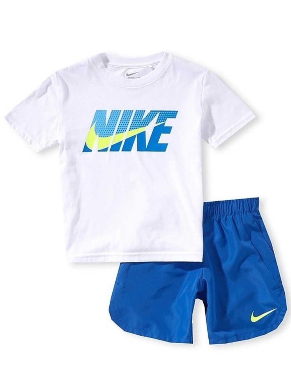 Nike Boys 2-Piece Set White and Blue Size 7